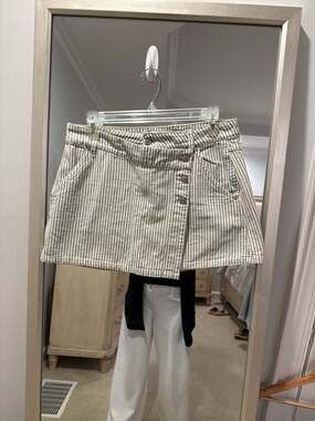 We The Free Wynne Striped Denim Mini Skirt Size 29